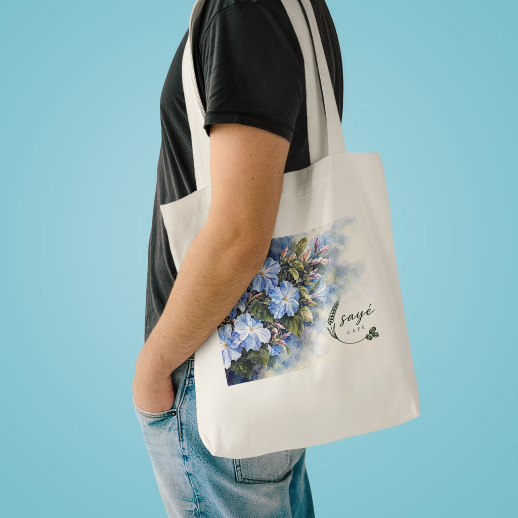 Canvas Tote Bag — Pink Watercolor Poppies Floral Market Tote
