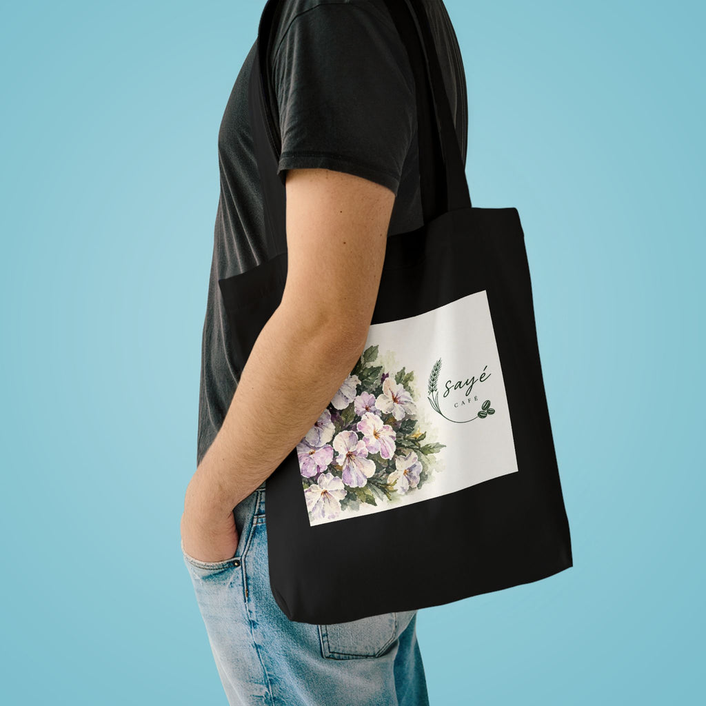 Floral Purple Poppies Tote — Watercolor Cotton Market Bag