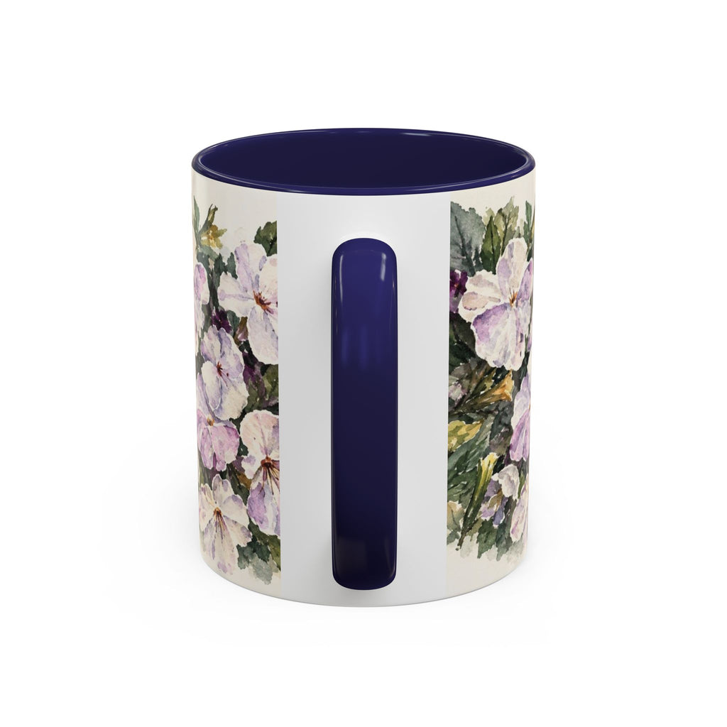 Cafe Accent Coffee Mug – Minimalist ‘Cafe Design, Neutral Beige & Coffee Bean Accent (11/15 oz)