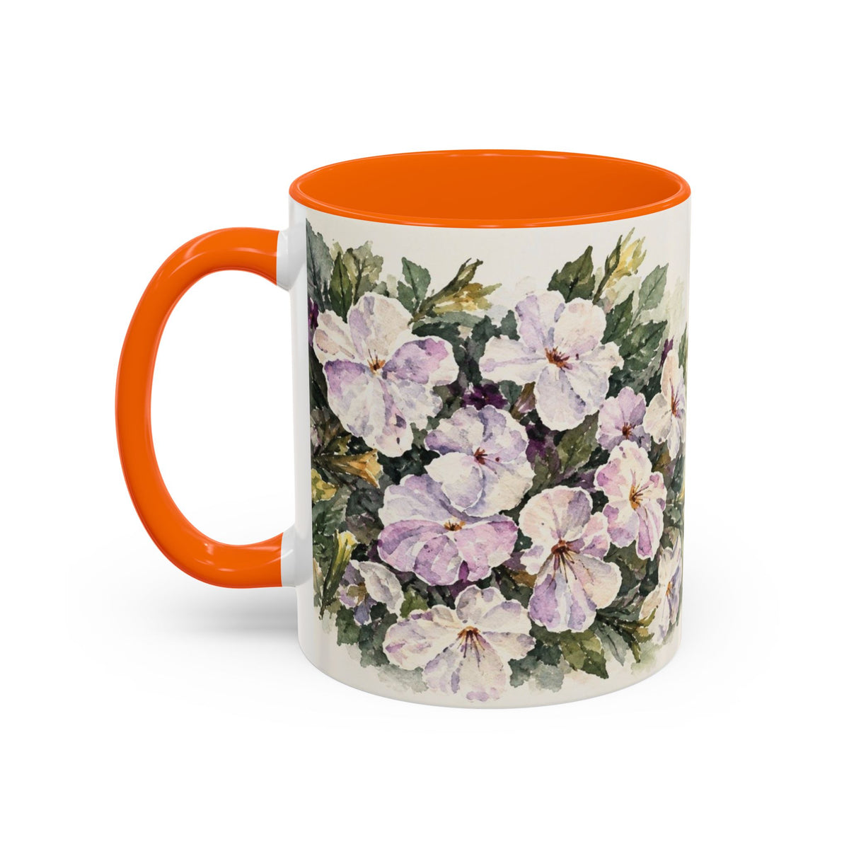 Cafe Accent Coffee Mug – Minimalist ‘Cafe Design, Neutral Beige & Coffee Bean Accent (11/15 oz)
