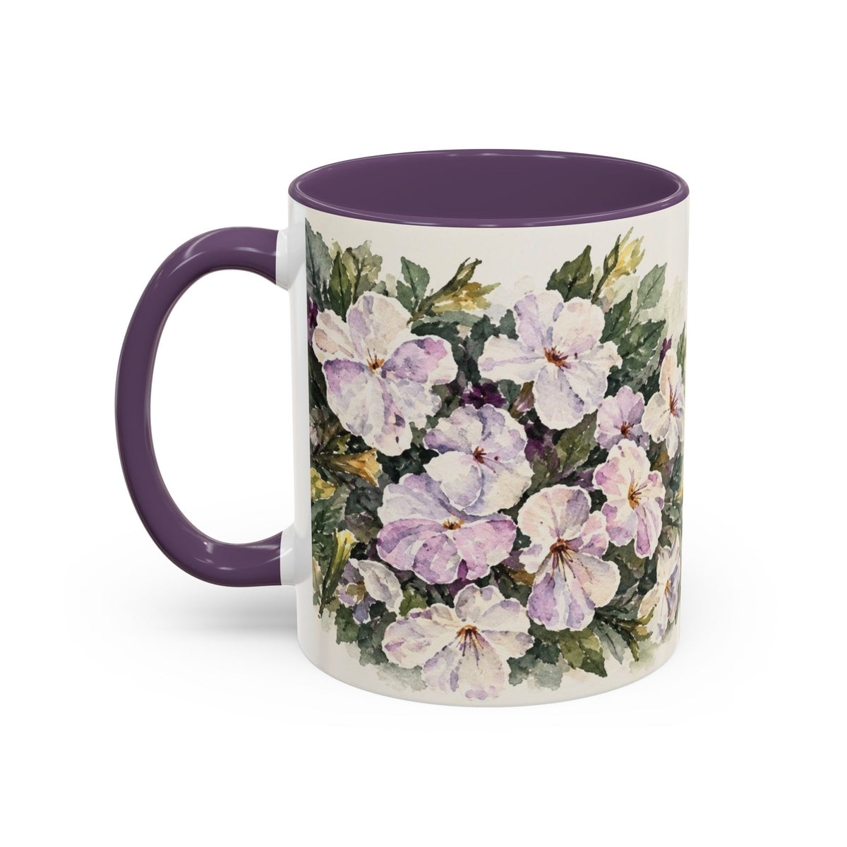 Cafe Accent Coffee Mug – Minimalist ‘Cafe Design, Neutral Beige & Coffee Bean Accent (11/15 oz)