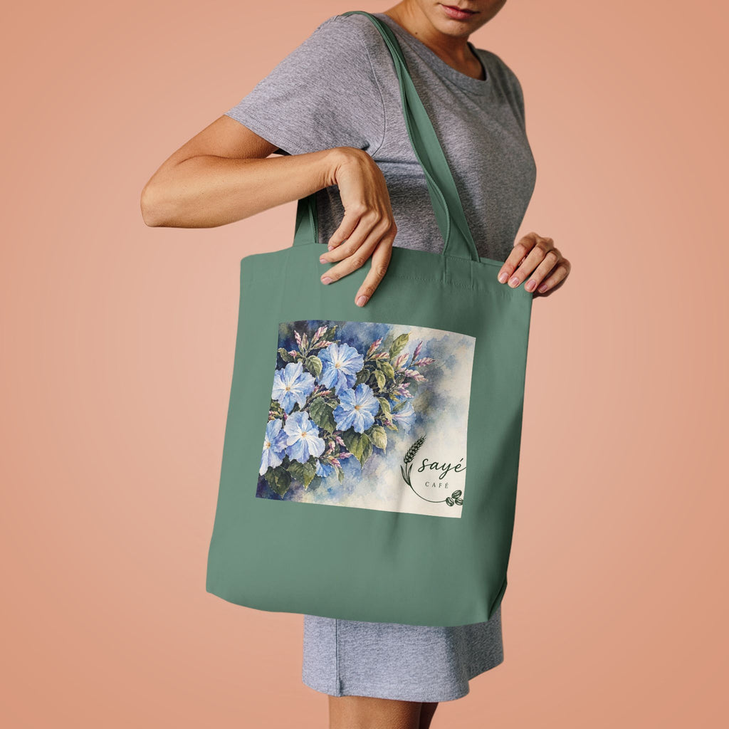 Canvas Tote Bag — Pink Watercolor Poppies Floral Market Tote