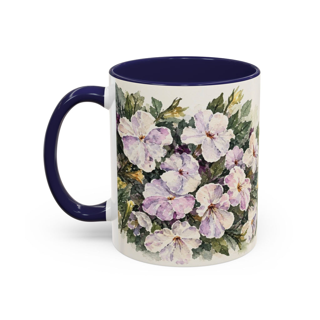 Cafe Accent Coffee Mug – Minimalist ‘Cafe Design, Neutral Beige & Coffee Bean Accent (11/15 oz)