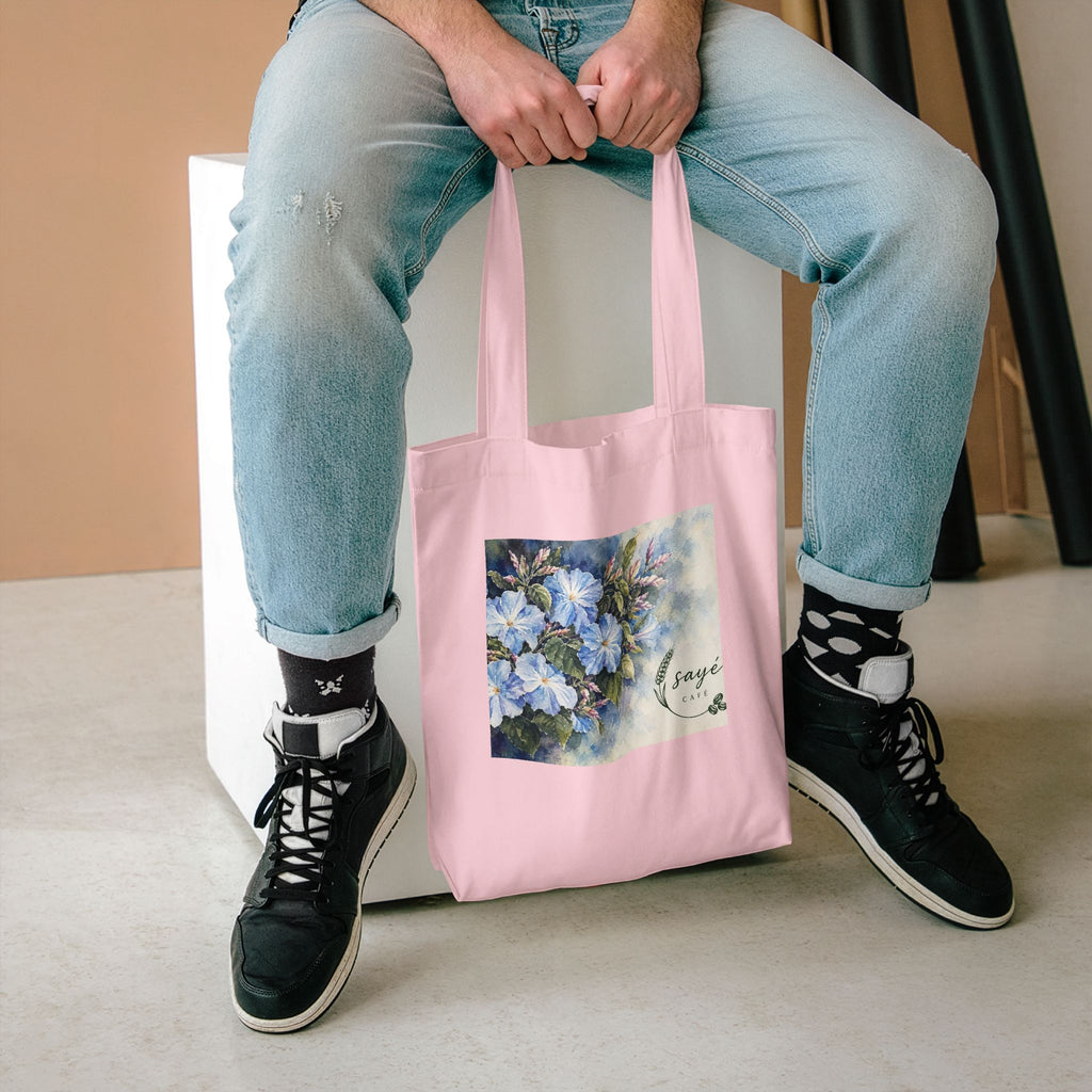 Canvas Tote Bag — Pink Watercolor Poppies Floral Market Tote