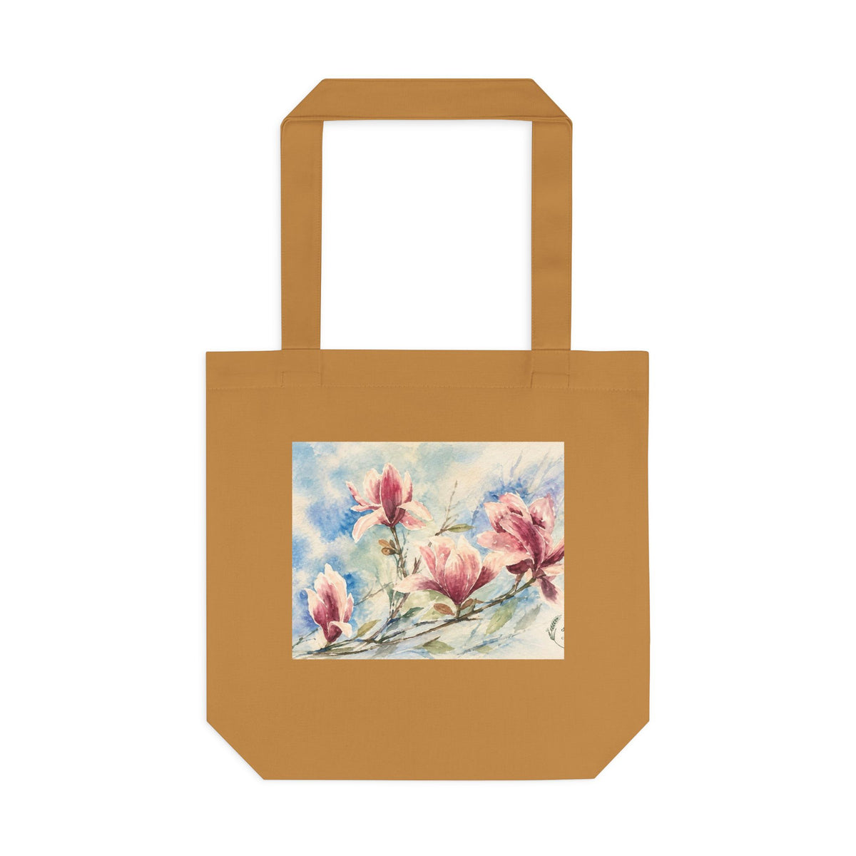 Floral Watercolor Tote Bag — "Sage" Botanical Cotton Shopper
