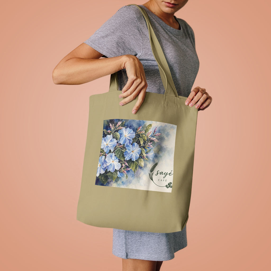 Canvas Tote Bag — Pink Watercolor Poppies Floral Market Tote