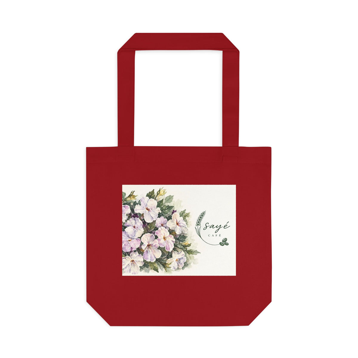 Floral Purple Poppies Tote — Watercolor Cotton Market Bag