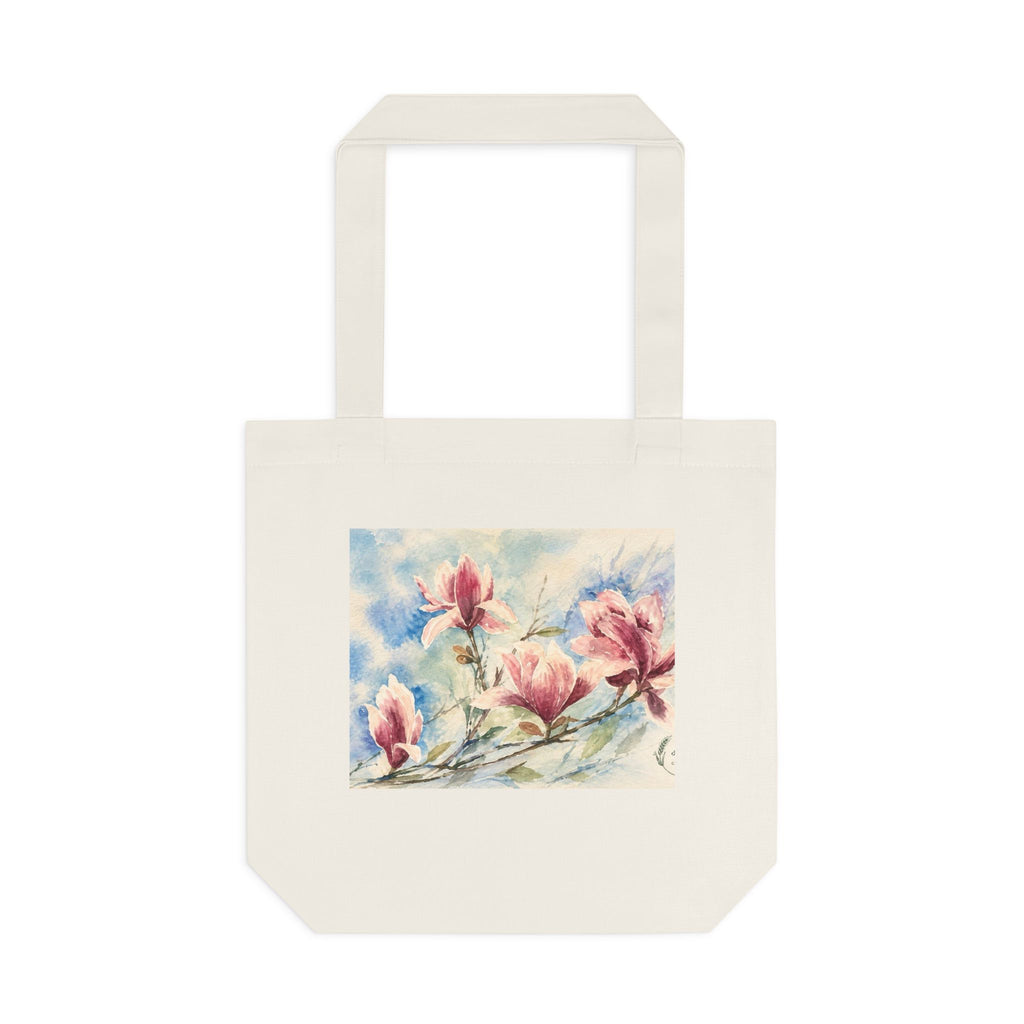 Floral Watercolor Tote Bag — "Sage" Botanical Cotton Shopper