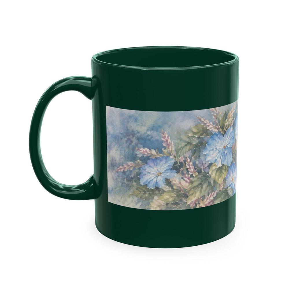 Floral Watercolor Ceramic Mug — Lavender Phlox Garden Coffee Cup