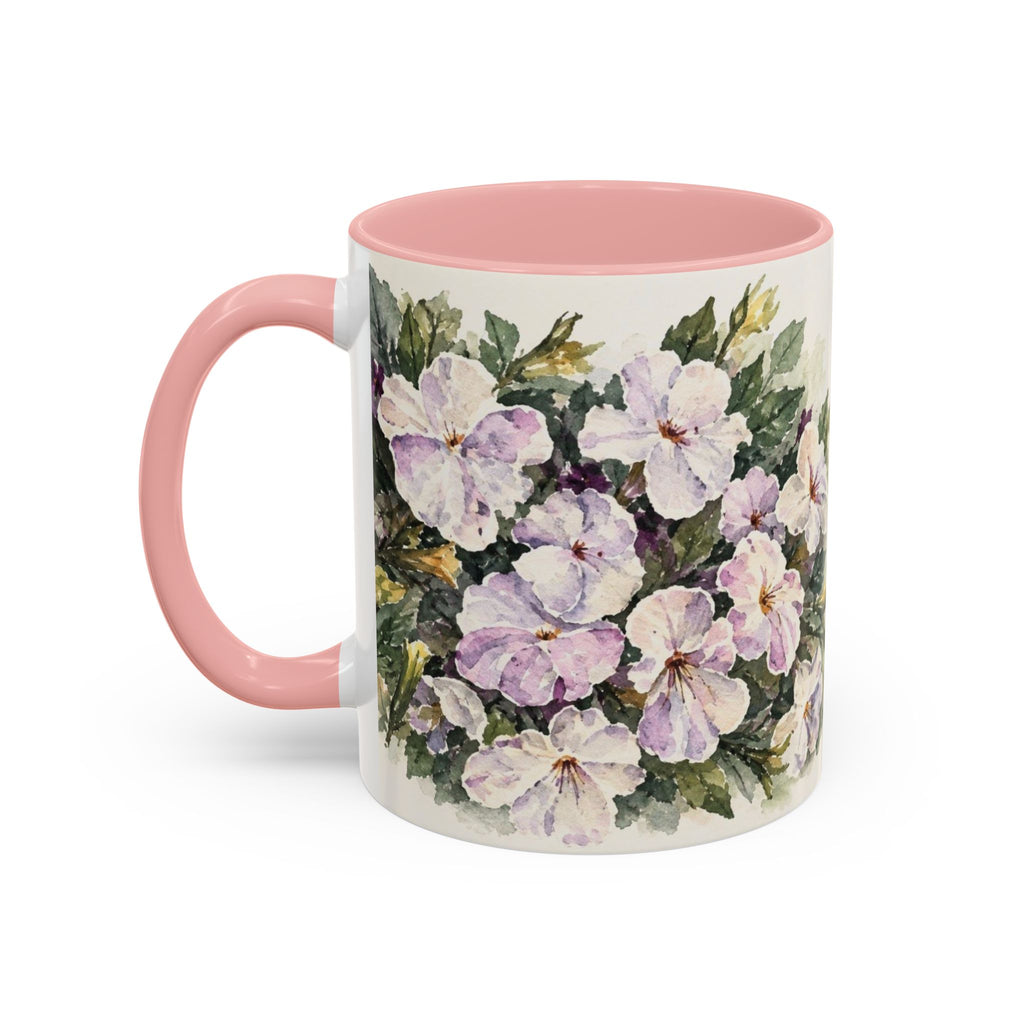 Cafe Accent Coffee Mug – Minimalist ‘Cafe Design, Neutral Beige & Coffee Bean Accent (11/15 oz)