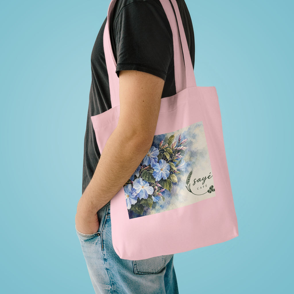 Canvas Tote Bag — Pink Watercolor Poppies Floral Market Tote