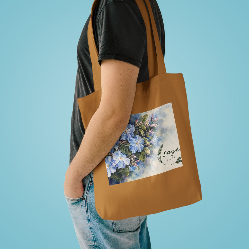Canvas Tote Bag — Pink Watercolor Poppies Floral Market Tote