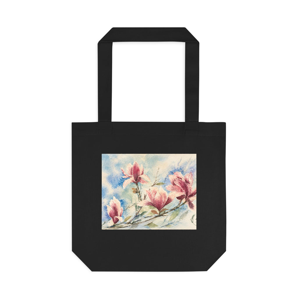 Floral Watercolor Tote Bag — "Sage" Botanical Cotton Shopper
