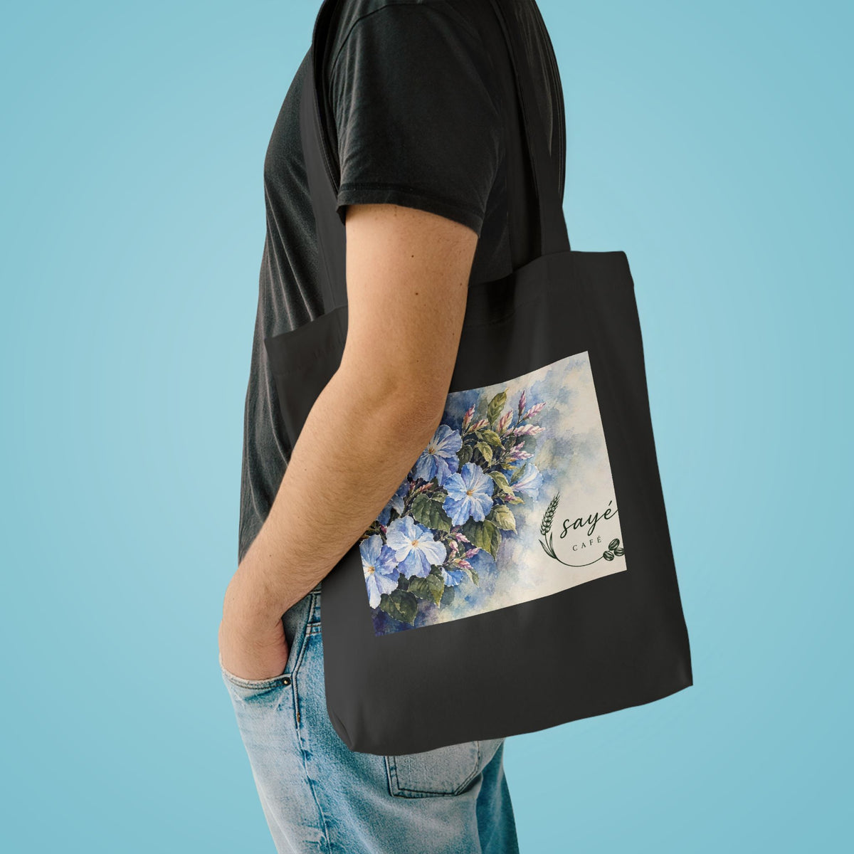 Canvas Tote Bag — Pink Watercolor Poppies Floral Market Tote