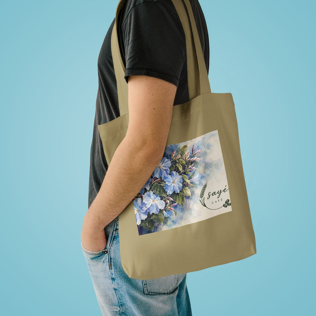 Canvas Tote Bag — Pink Watercolor Poppies Floral Market Tote