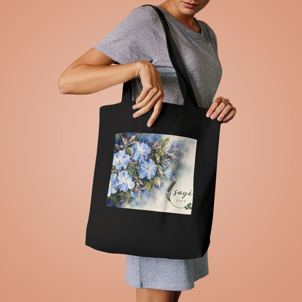 Canvas Tote Bag — Pink Watercolor Poppies Floral Market Tote