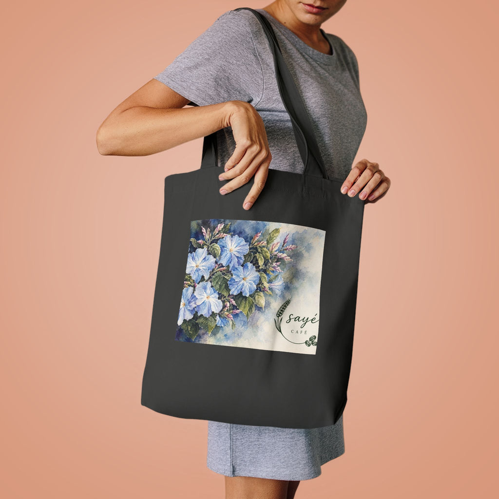 Canvas Tote Bag — Pink Watercolor Poppies Floral Market Tote