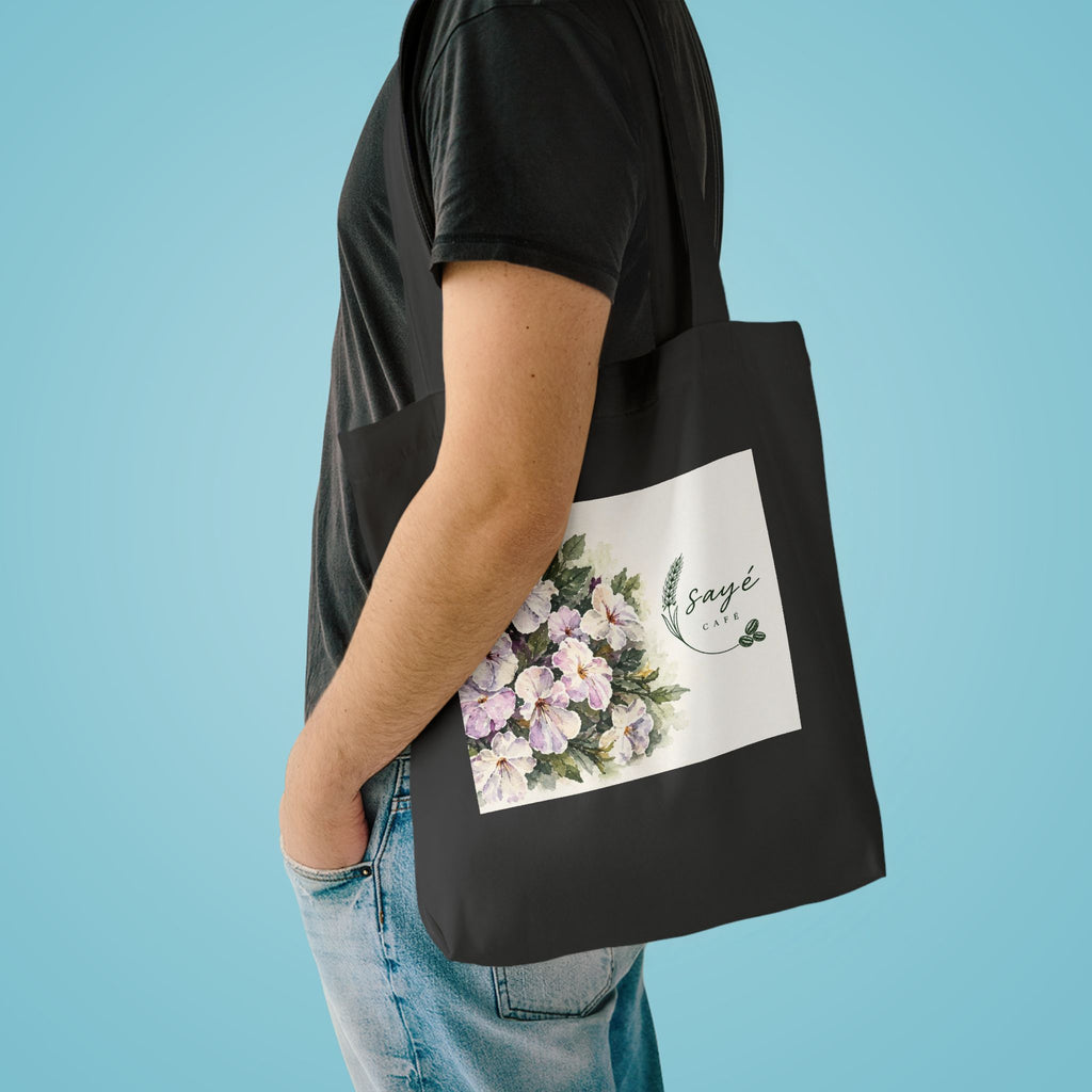 Floral Purple Poppies Tote — Watercolor Cotton Market Bag