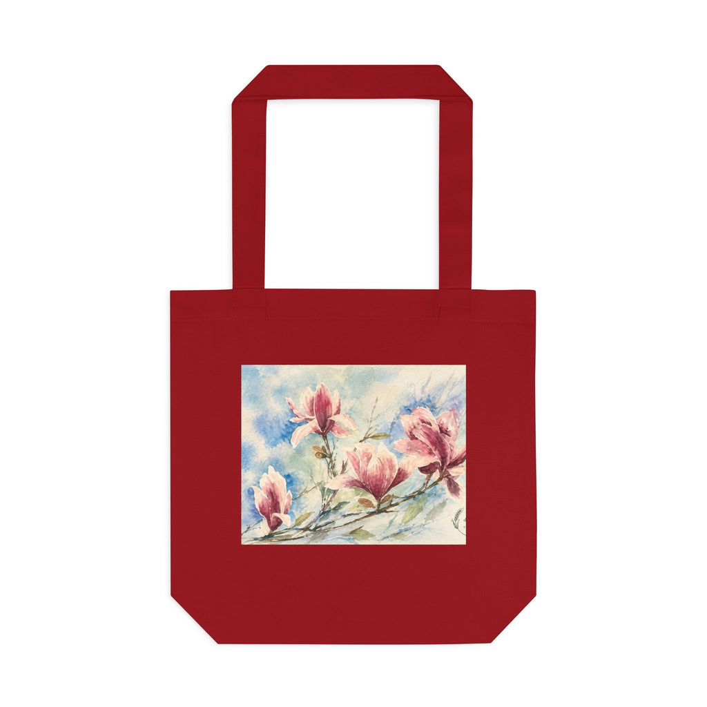 Floral Watercolor Tote Bag — "Sage" Botanical Cotton Shopper