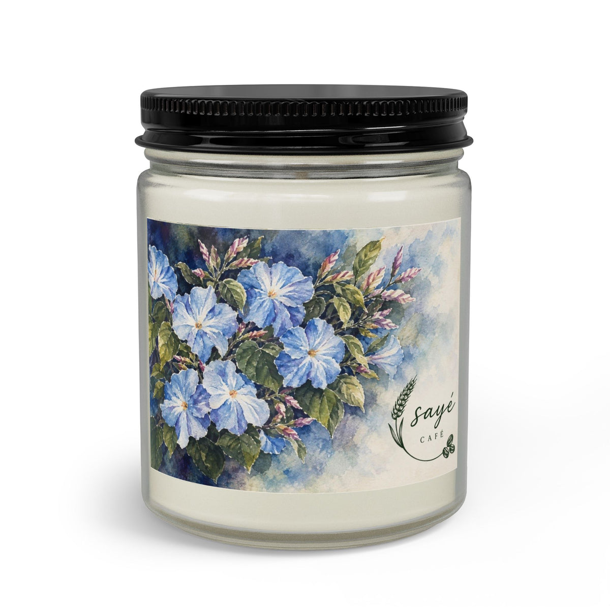 Gift Set, Scented Candle Jar — Coffee & Wheat Aromatherapy Candle with Wick Trimmer