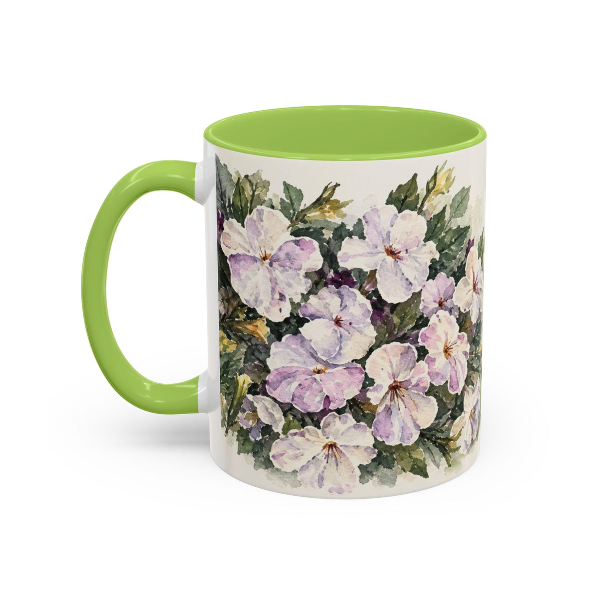 Cafe Accent Coffee Mug – Minimalist ‘Cafe Design, Neutral Beige & Coffee Bean Accent (11/15 oz)