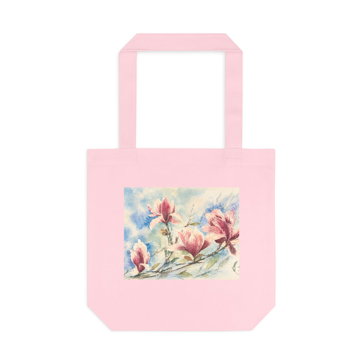 Floral Watercolor Tote Bag — "Sage" Botanical Cotton Shopper