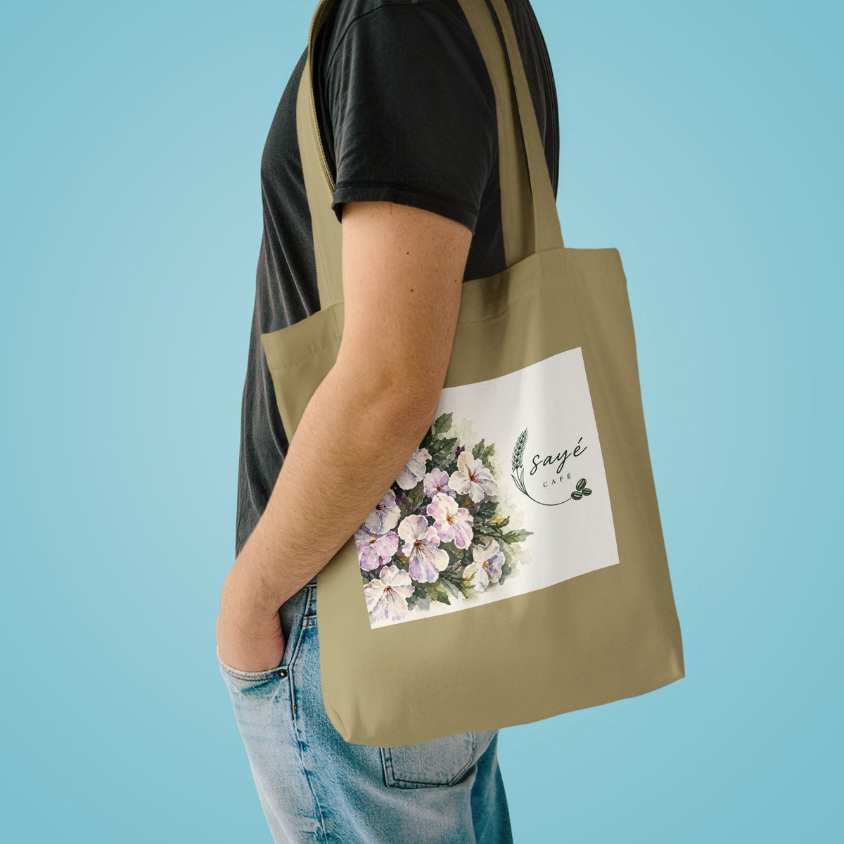 Floral Purple Poppies Tote — Watercolor Cotton Market Bag