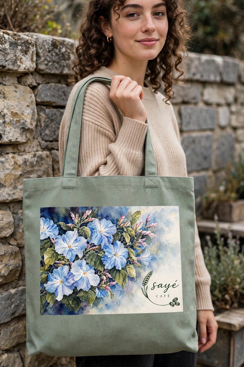 Canvas Tote Bag — Pink Watercolor Poppies Floral Market Tote