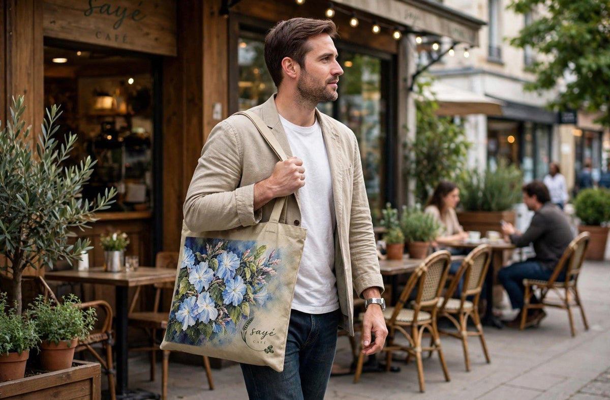 Canvas Tote Bag — Pink Watercolor Poppies Floral Market Tote