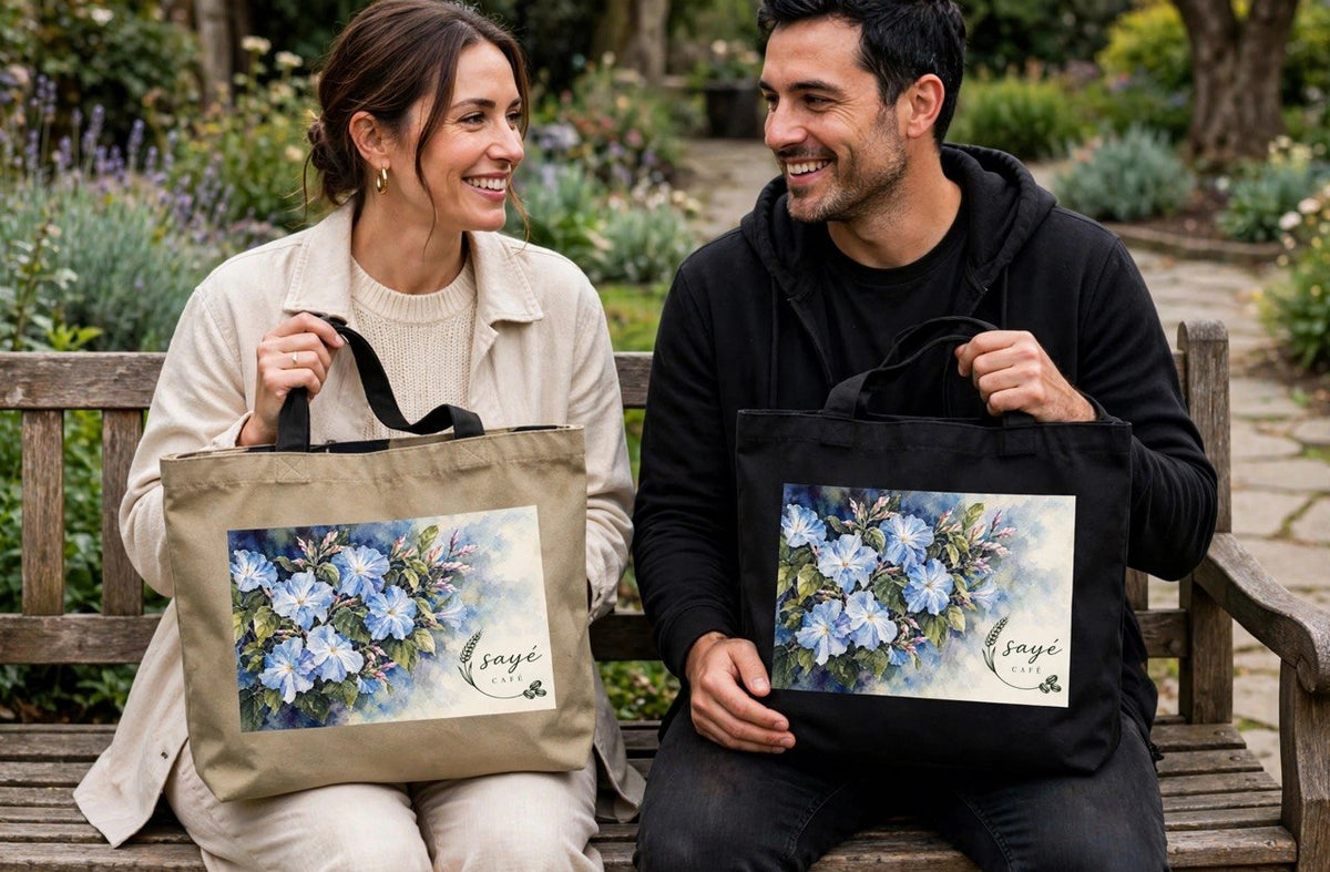 Canvas Tote Bag — Pink Watercolor Poppies Floral Market Tote